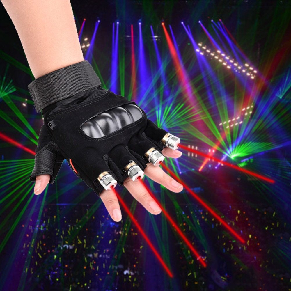Stage Show Red Green Laser Gloves