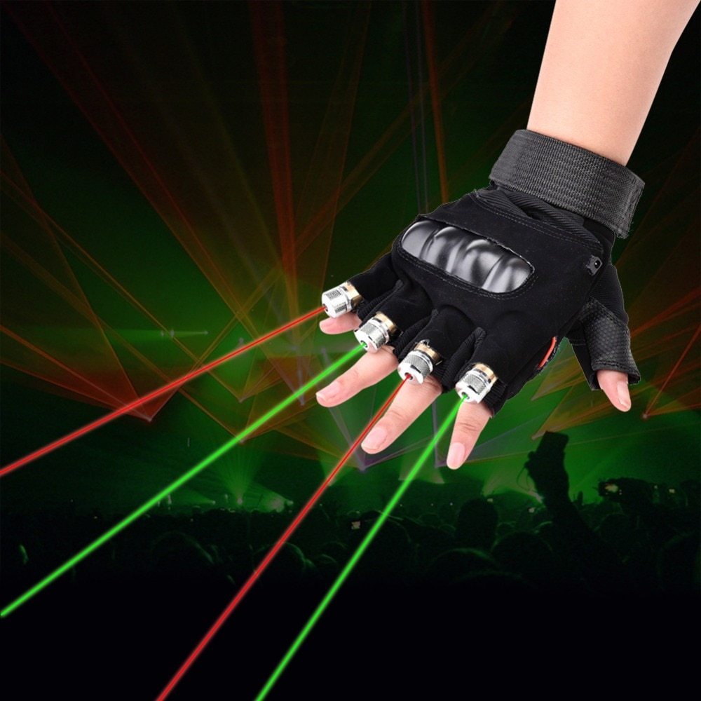 Stage Show Red Green Laser Gloves