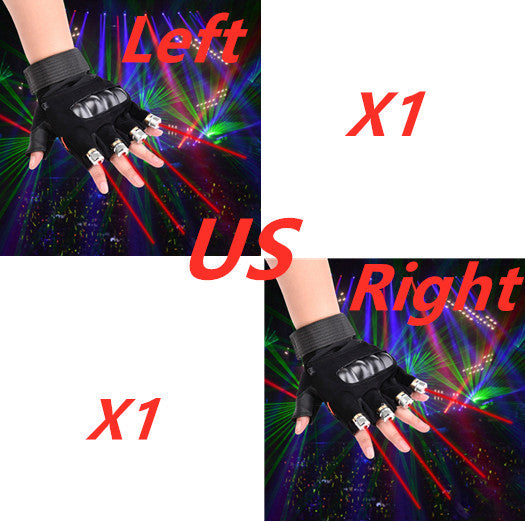 Stage Show Red Green Laser Gloves