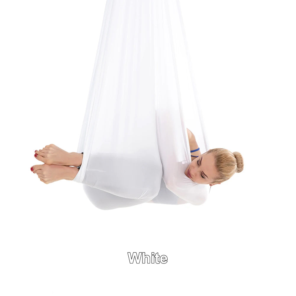 4M x 2.8M Aerial Yoga Hammock Low Stretch Yoga Swing for Improved Yoga Inversions Flexibility Core Strength Body Building