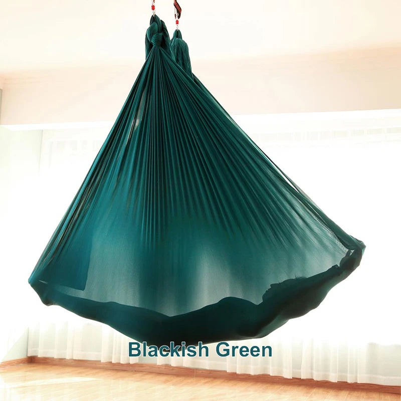 4M x 2.8M Aerial Yoga Hammock Low Stretch Yoga Swing for Improved Yoga Inversions Flexibility Core Strength Body Building