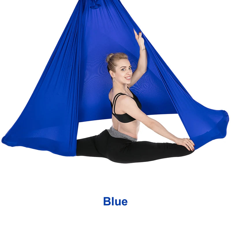 4M x 2.8M Aerial Yoga Hammock Low Stretch Yoga Swing for Improved Yoga Inversions Flexibility Core Strength Body Building