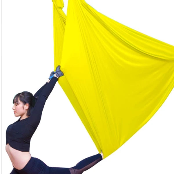 4M x 2.8M Aerial Yoga Hammock Low Stretch Yoga Swing for Improved Yoga Inversions Flexibility Core Strength Body Building
