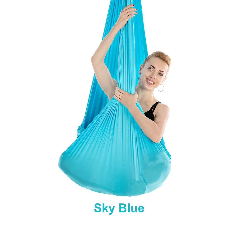 4M x 2.8M Aerial Yoga Hammock Low Stretch Yoga Swing for Improved Yoga Inversions Flexibility Core Strength Body Building