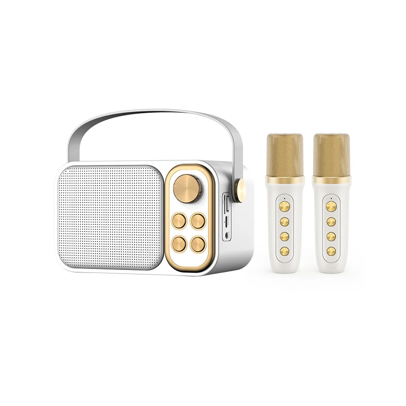 Wireless Microphone Karaoke Machine Portable Bluetooth Speaker System MP3 Player Karaoke Machine For Kids Adults Home