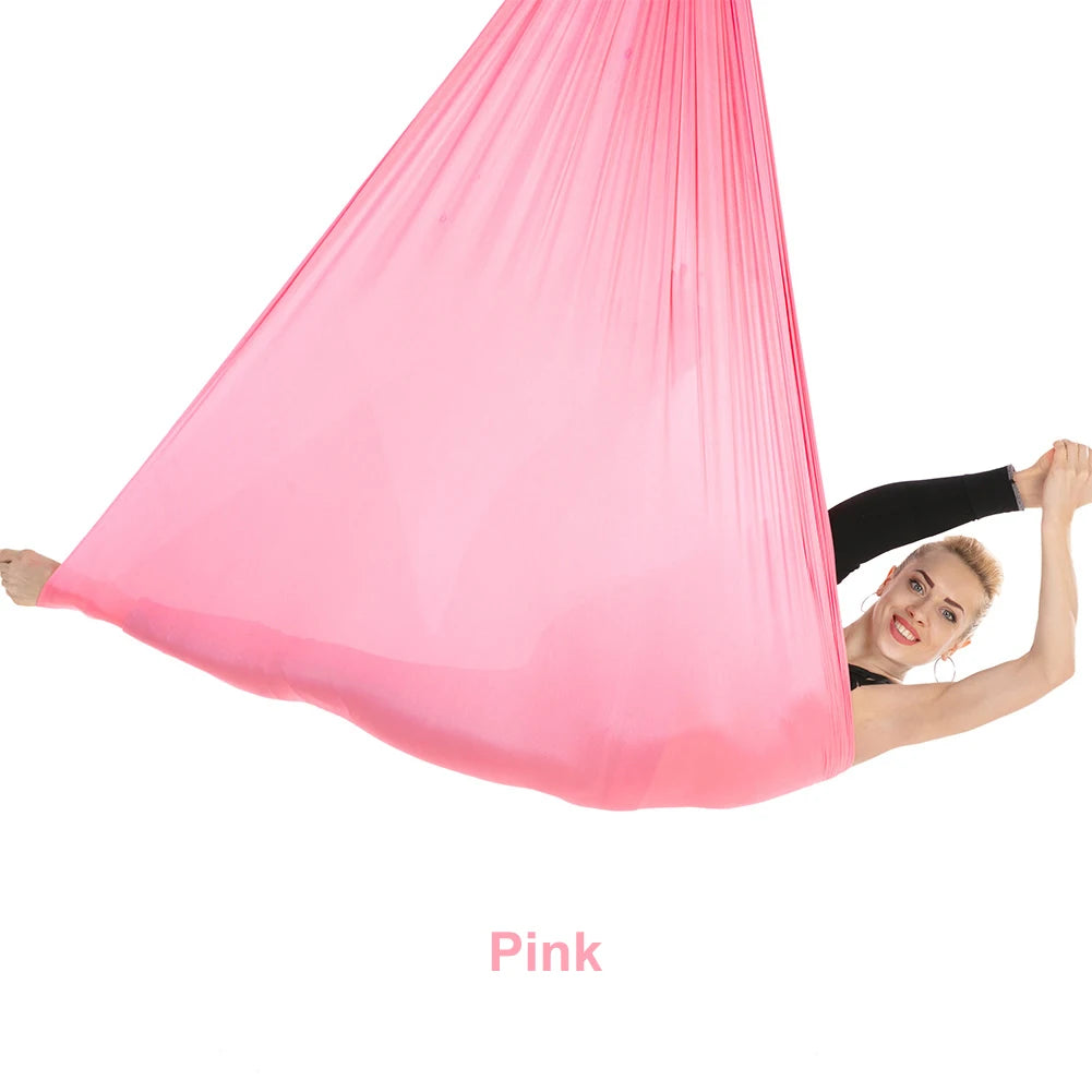 4M x 2.8M Aerial Yoga Hammock Low Stretch Yoga Swing for Improved Yoga Inversions Flexibility Core Strength Body Building