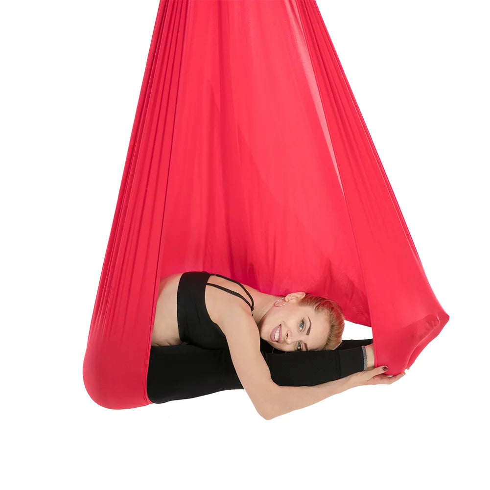 4M x 2.8M Aerial Yoga Hammock Low Stretch Yoga Swing for Improved Yoga Inversions Flexibility Core Strength Body Building