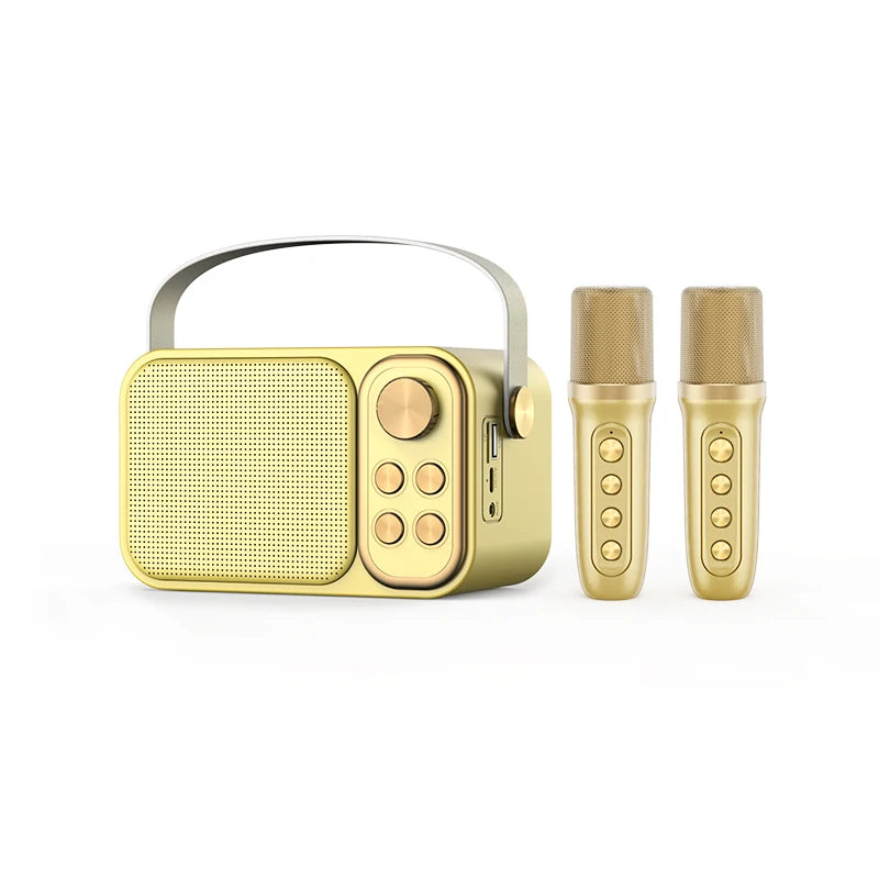 Wireless Microphone Karaoke Machine Portable Bluetooth Speaker System MP3 Player Karaoke Machine For Kids Adults Home