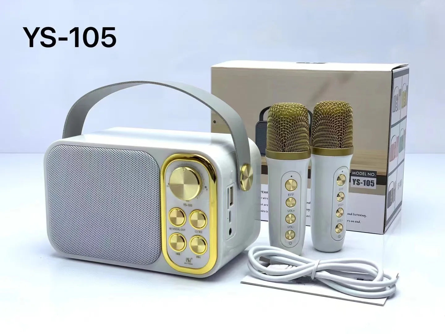 Wireless Microphone Karaoke Machine Portable Bluetooth Speaker System MP3 Player Karaoke Machine For Kids Adults Home