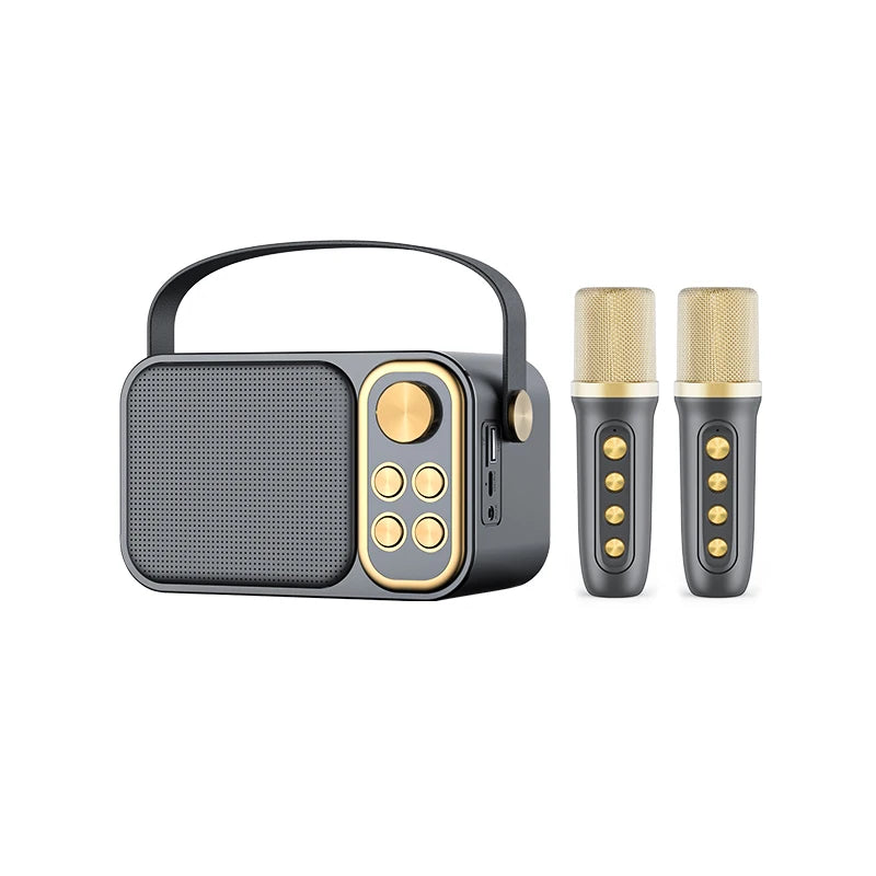 Wireless Microphone Karaoke Machine Portable Bluetooth Speaker System MP3 Player Karaoke Machine For Kids Adults Home