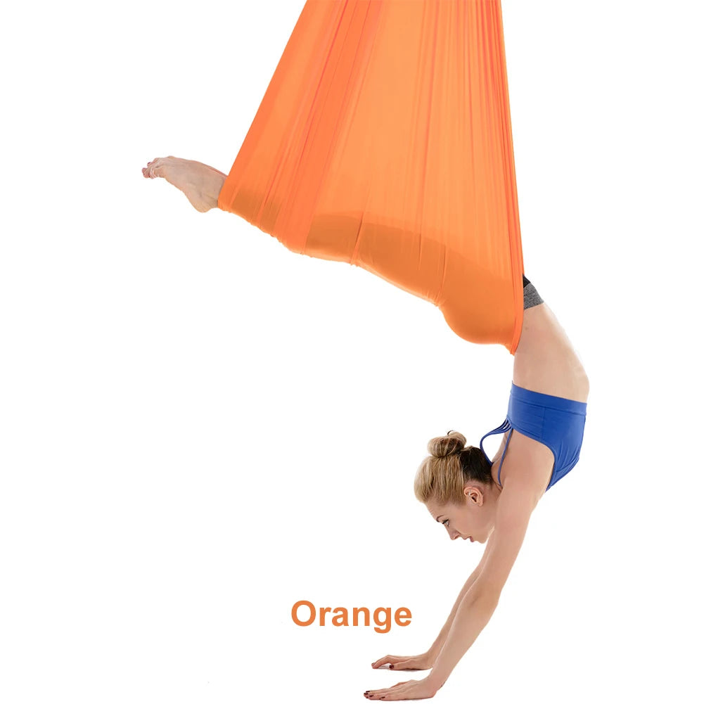 4M x 2.8M Aerial Yoga Hammock Low Stretch Yoga Swing for Improved Yoga Inversions Flexibility Core Strength Body Building