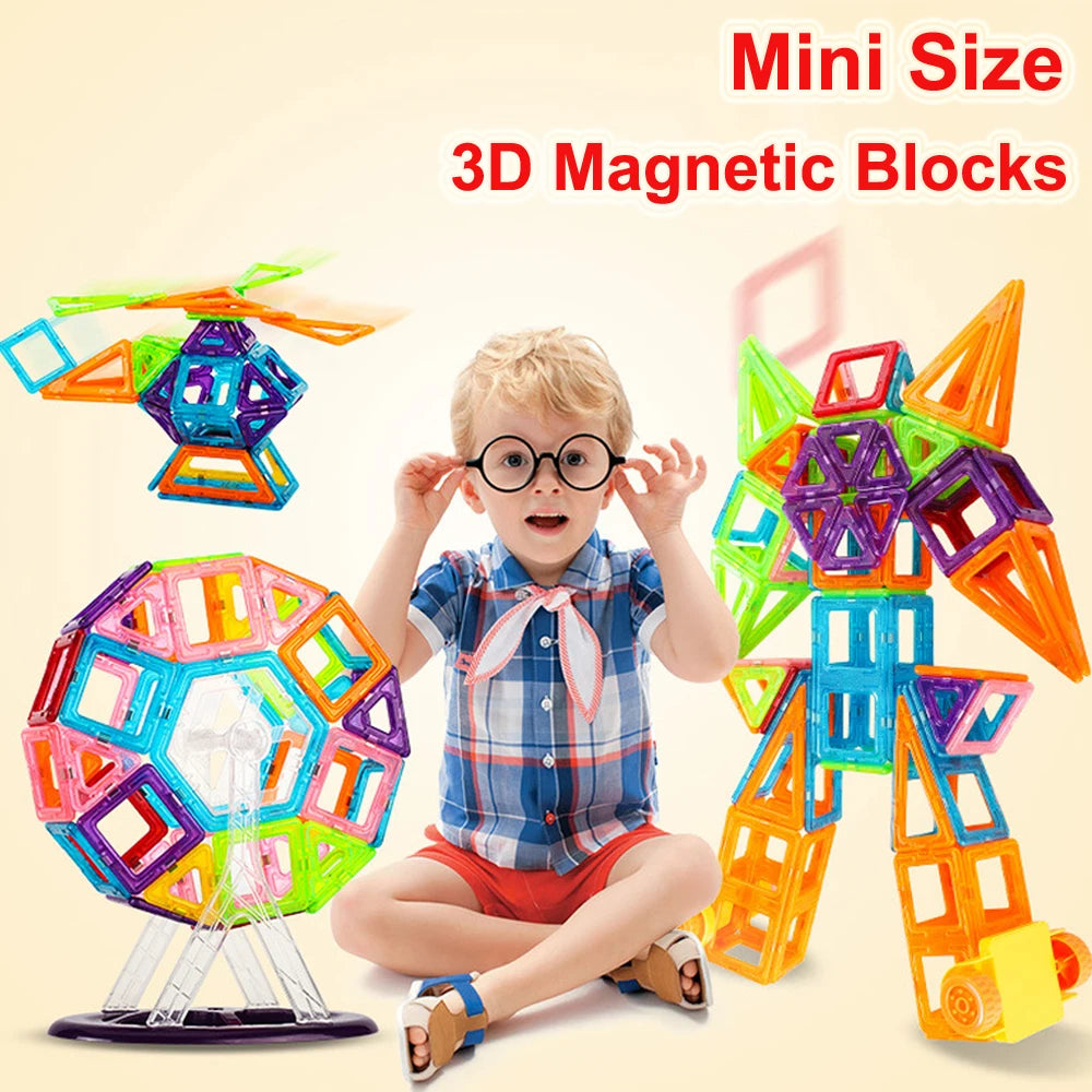 110pcs Mini Size Magnetic Designer Magnet Building Blocks Educational Magnetic Constructor Toys For Children Gifts