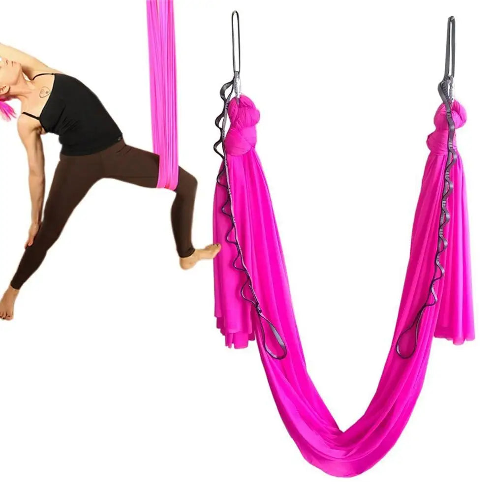 Elastic 5m aerial yoga hammock swing full set of the latest multi-functional anti-gravity yoga belt yoga training sports carbine