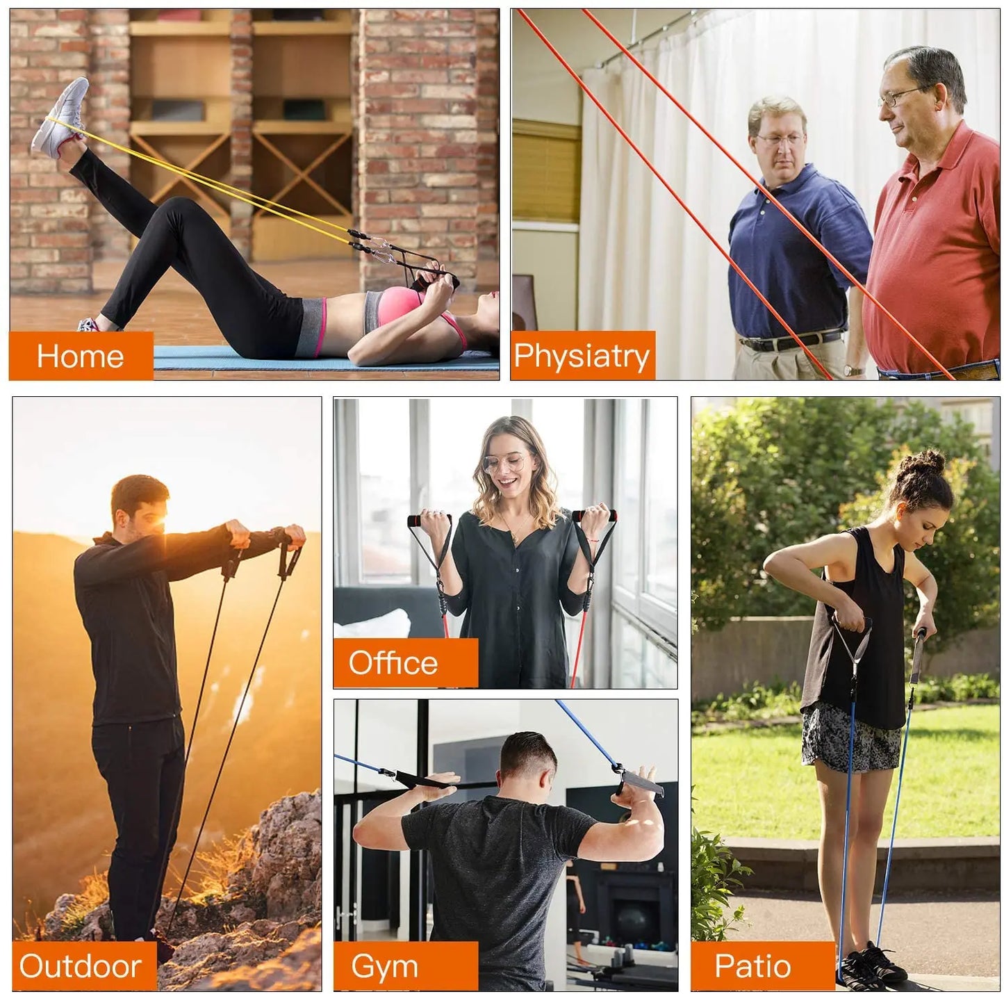 Resistance Bands Set Workout Exercise Fitness Gym Set Bands for Musle Training Physical Therapy Shape Body Workout From Home