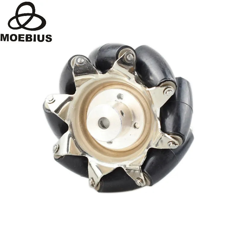 60KG Heavy Load 4pcs 3inch Steel Mecanum Wheel Universal Omnidirectional Wheel for Large Load Robot Handling, Transport Car Move