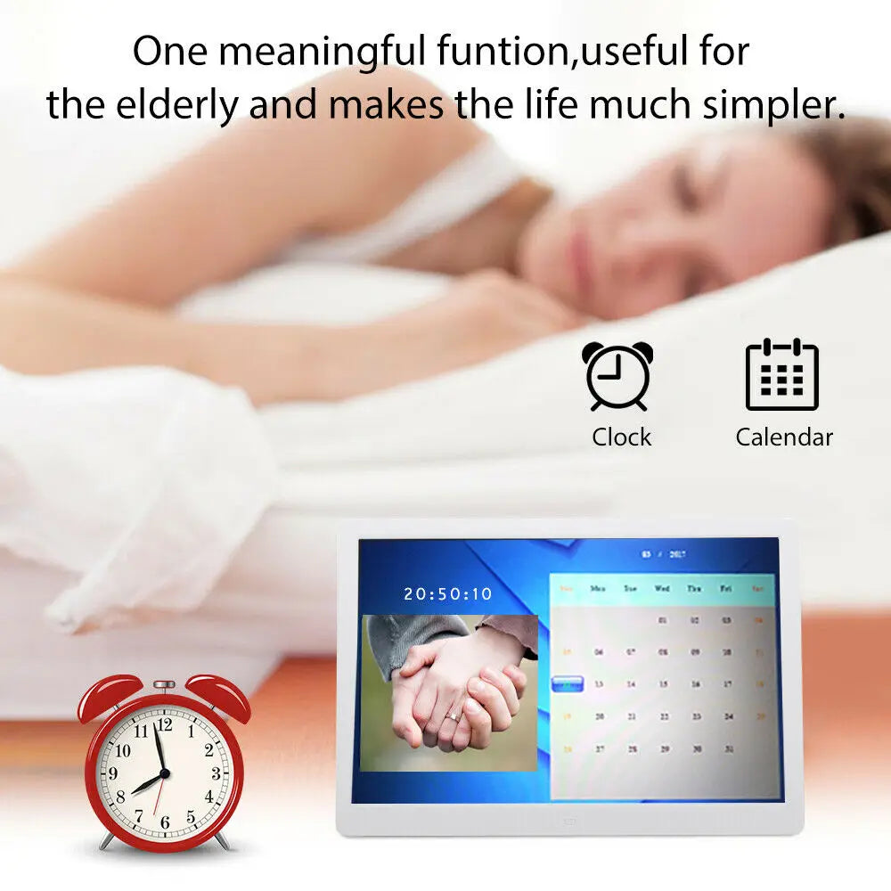 New 15/14 inch Screen LED Backlight HD 1280*800 Digital Photo Frame Electronic Album Picture Music Movie Full Function Good Gift