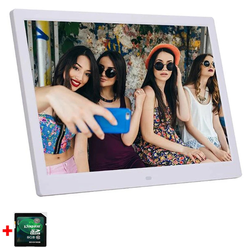 10"Digital Picture Photo Frame IPS Full-View Screen Photo Album 1280*800 Clock Calendar Video Player good gift