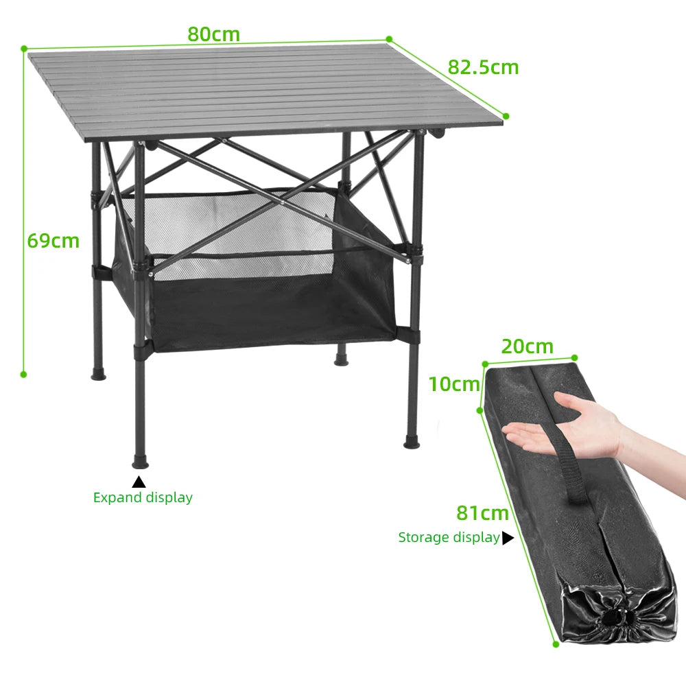 Camping Folding Table Hiking Portable Picnic Tourist Backpacking Lightweight Barbecue Equipment Supplies Homful Collapsible