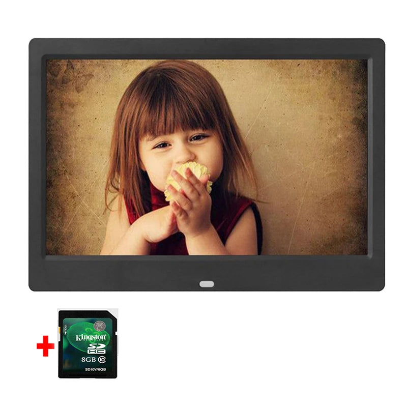 10"Digital Picture Photo Frame IPS Full-View Screen Photo Album 1280*800 Clock Calendar Video Player good gift