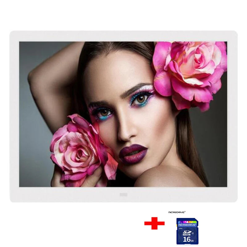 New 15/14 inch Screen LED Backlight HD 1280*800 Digital Photo Frame Electronic Album Picture Music Movie Full Function Good Gift