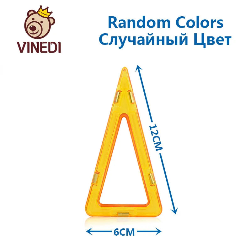 VINEDI Big Size Magnetic Blocks Magnetic Designer constructor Set Model & Building Toy Magnets Educational Toys For Children