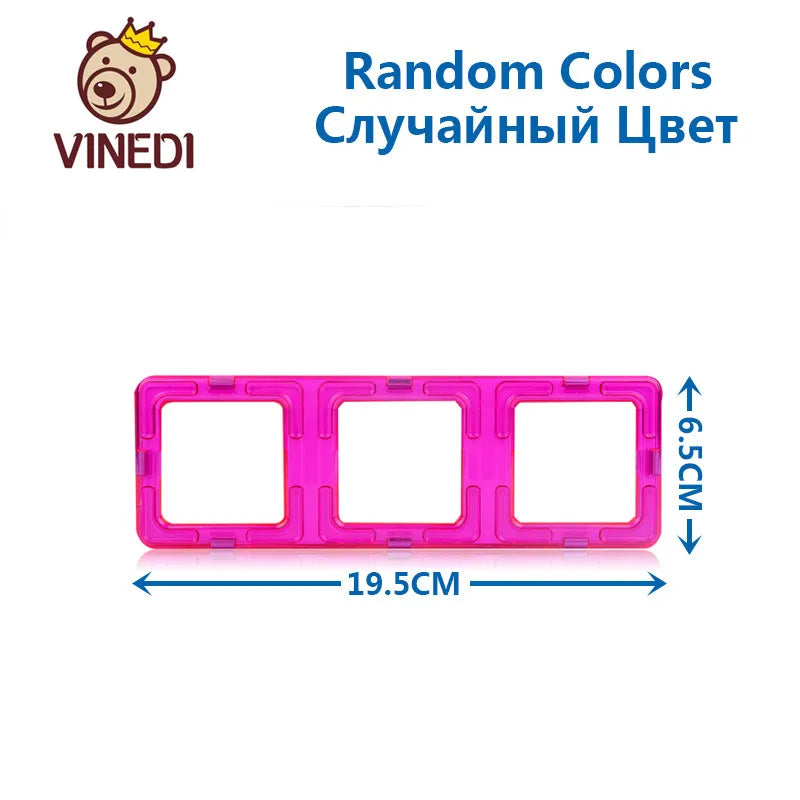 VINEDI Big Size Magnetic Blocks Magnetic Designer constructor Set Model & Building Toy Magnets Educational Toys For Children