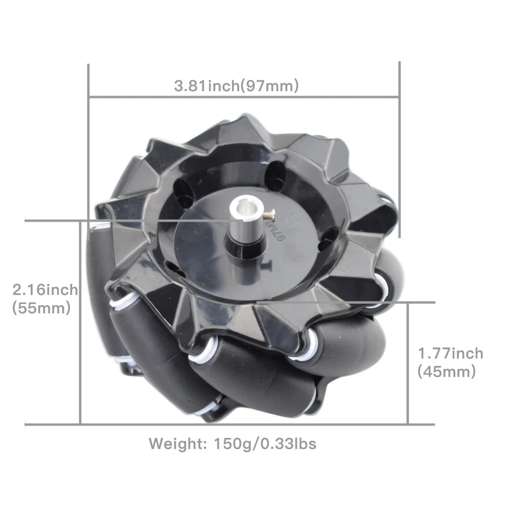 15KG Load 80mm Omni Mecanum Wheel with 4pcs 12V DC Speed Encoder Motor for Arduino Raspberry Pi DIY Robot Car STEM Toy Parts