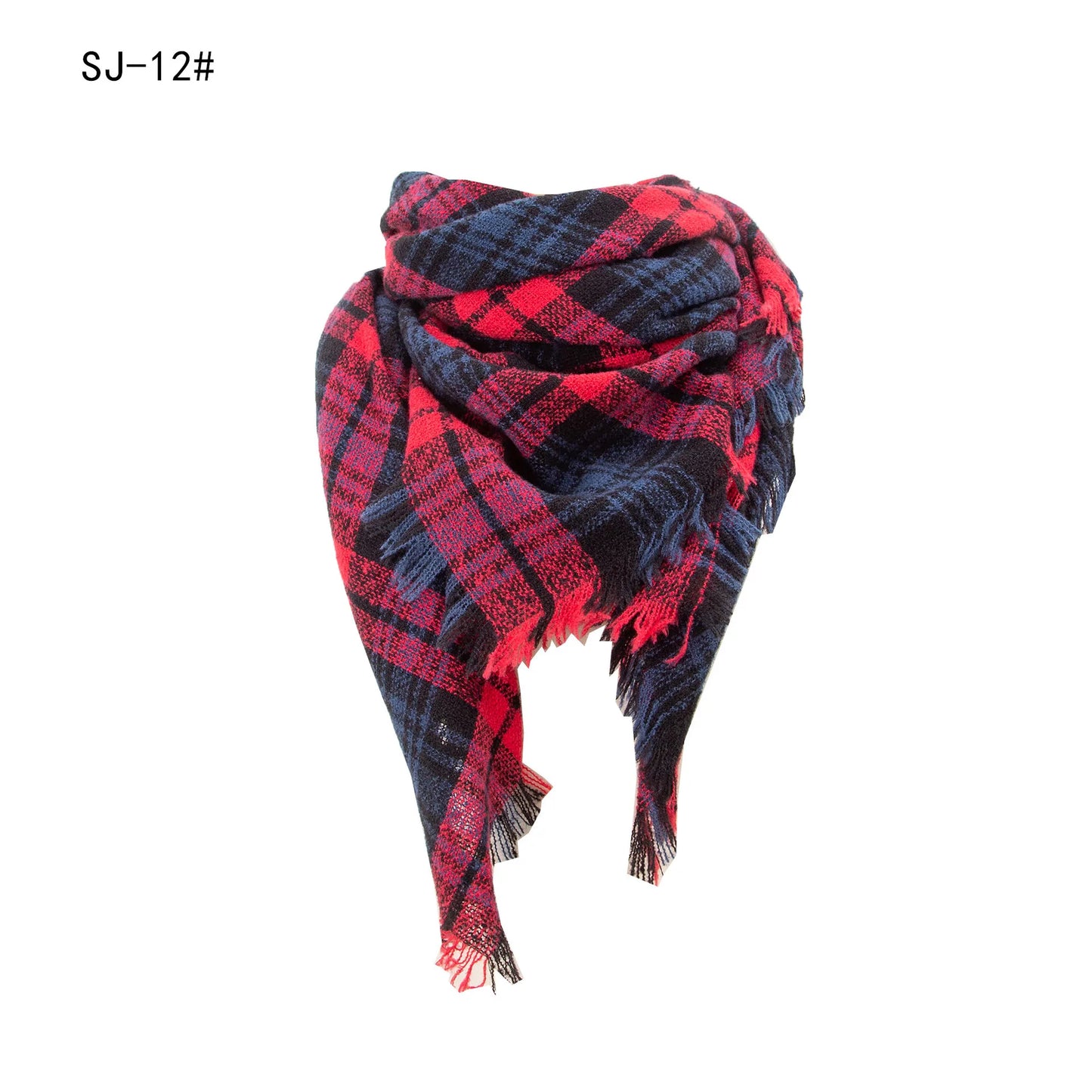Women Winter Scarf Triangle Knitted Scarf Casual Ladies Plaid Pashmina Shawl and Wrap Female Foulard Scarves Echarpe Bufanda