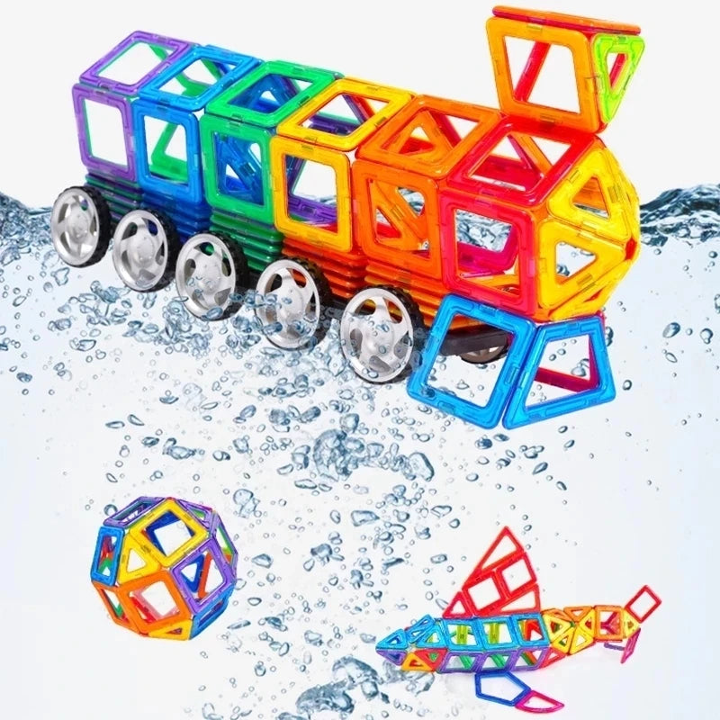 30-168PCS Medium Size Magnetic Building Blocks Magnet Designer Construction Set Montessori Educational Toys For Kids Gifts