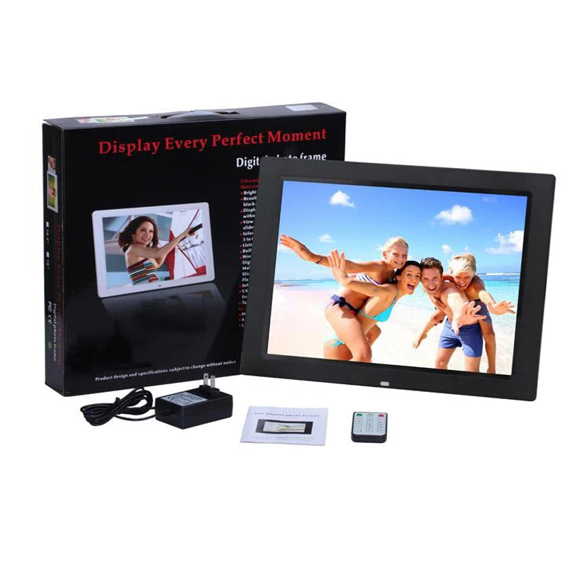 New 15/14 inch Screen LED Backlight HD 1280*800 Digital Photo Frame Electronic Album Picture Music Movie Full Function Good Gift
