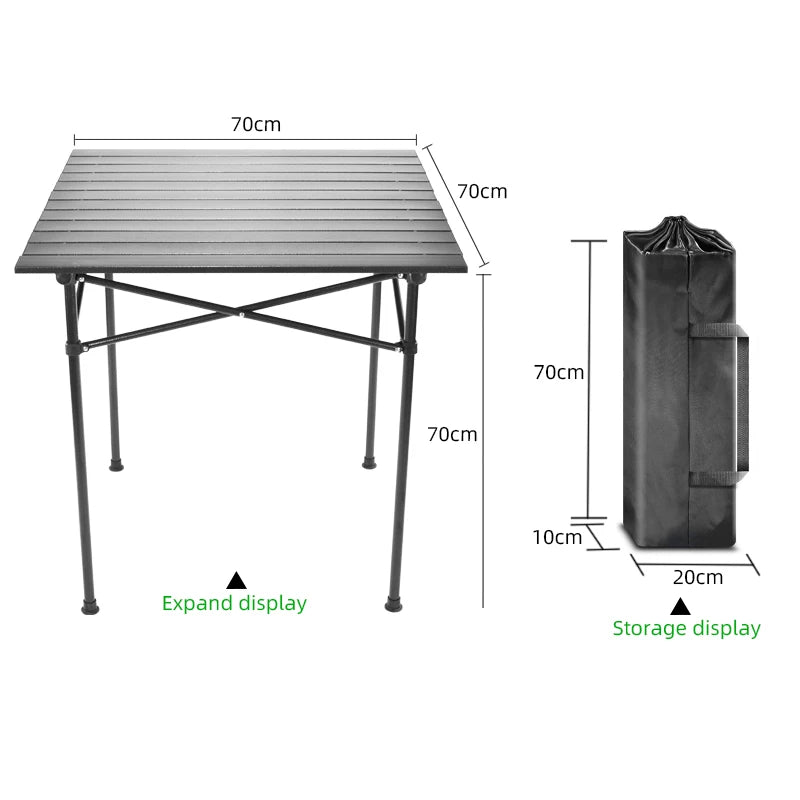 Camping Folding Table Hiking Portable Picnic Tourist Backpacking Lightweight Barbecue Equipment Supplies Homful Collapsible