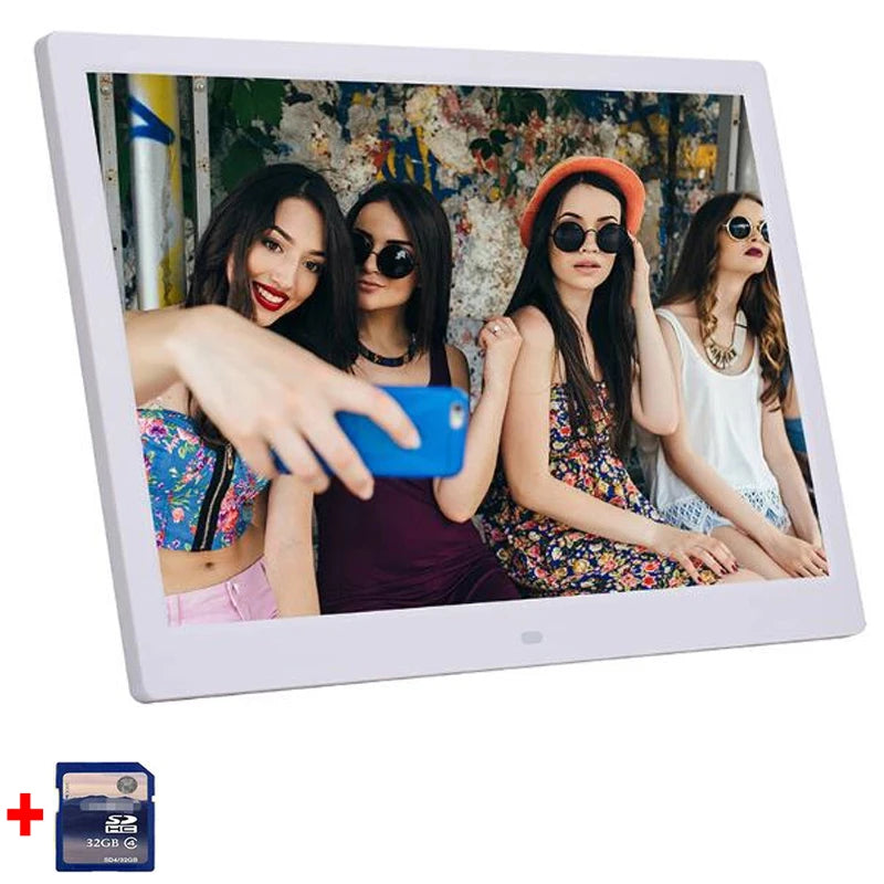 10"Digital Picture Photo Frame IPS Full-View Screen Photo Album 1280*800 Clock Calendar Video Player good gift