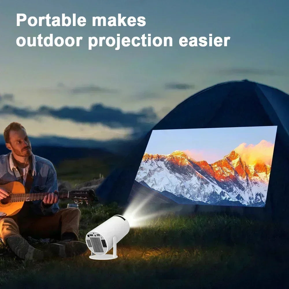 New 2024 4K Android 11 Dual Wifi6 200 ANSI Allwinner H713 BT5.0 1080P 1280*720P Home Cinema Outdoor Portable Projetor