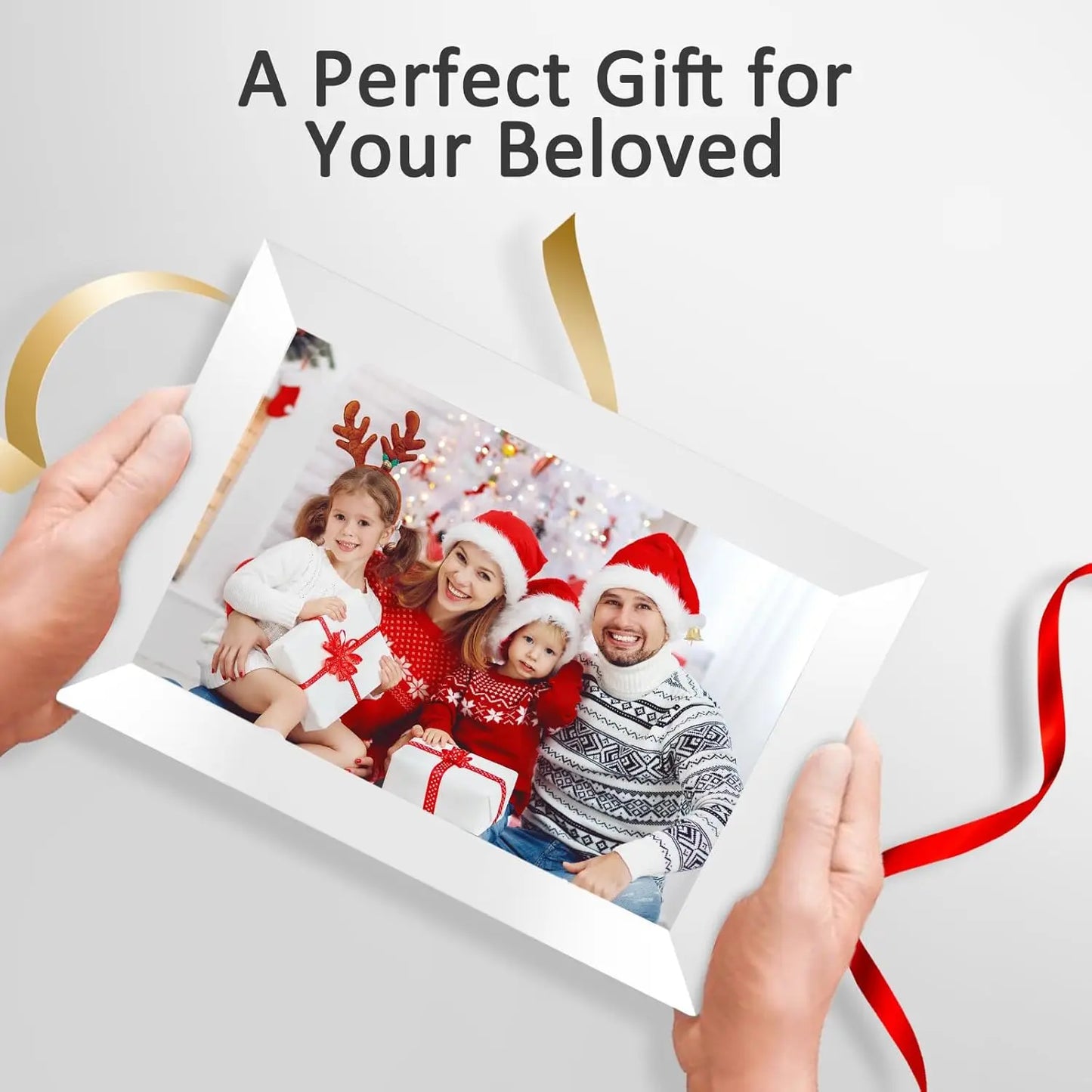 Frameo 10.1 Inch WiFi Digital Picture Frame 1280x800 HD IPS Touch Screen Digital Photo Frame Electronic 32GB Memory Auto-Rotate
