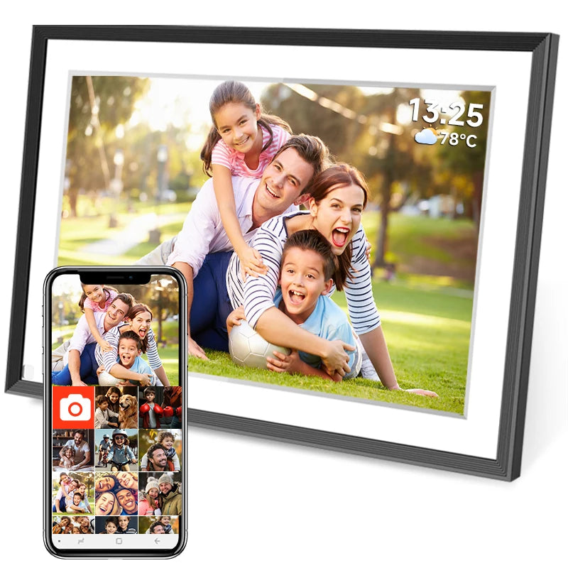 Frameo 10.1 Inch WiFi Digital Picture Frame,1280 * 800IPS HD Cloud Smart Digital Photo Frame,32GB Storage, Wall Mountable, Auto-