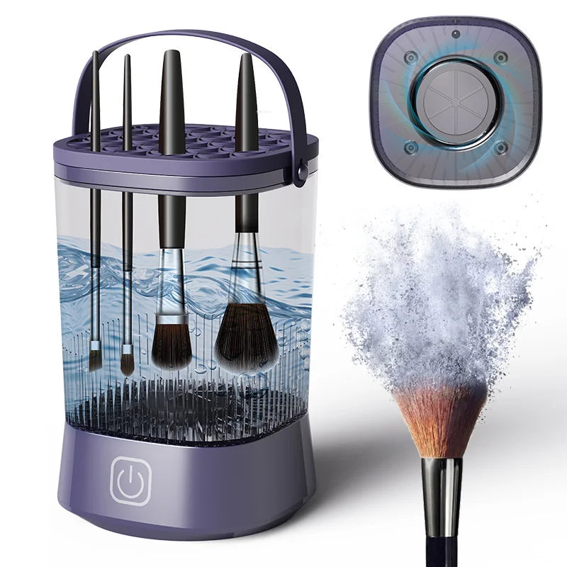 Automatic Electric Makeup Brush Cleaner Update 3 In 1 Spinner Makeup Brush Holder Women Cleaning Brush Washer Quick Dry Machine