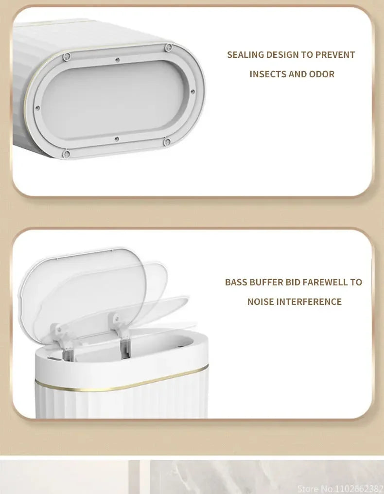 Electronic Automatic Smart Sensor Garbage Bin Household 7L/9L Smart Trash Can Toilet Waste Garbage Can for Kitchen Bathroom