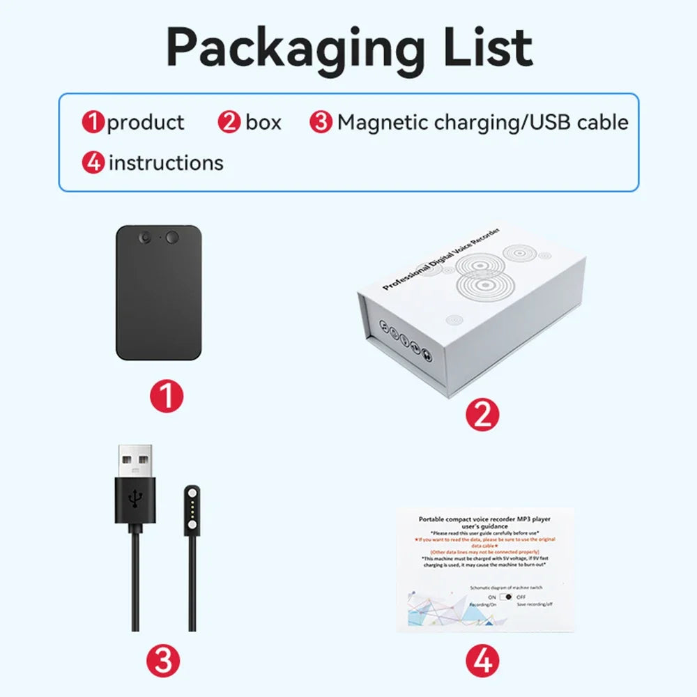 AI ChatGPT-4 Voice Recorder Audio App Phone Call Recording Transcribe Summarize Language Translation 64GB 128GB Sound Dictaphone
