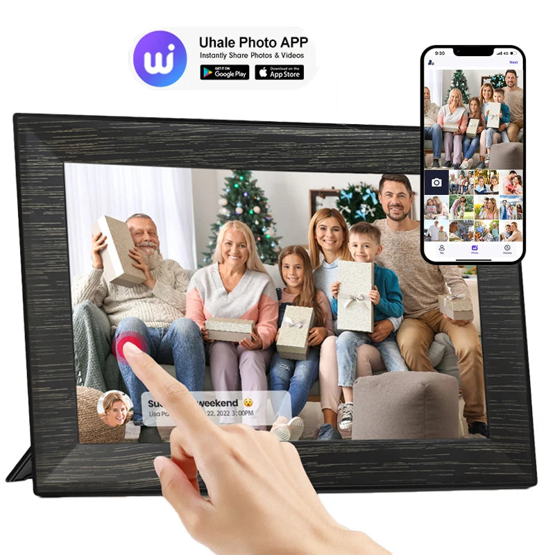 10.1 inch Screen LCD Backlight HD IPS 1280*800 Digital Photo Frame Electronic Picture Imitative Wood Digital Frame Full Function