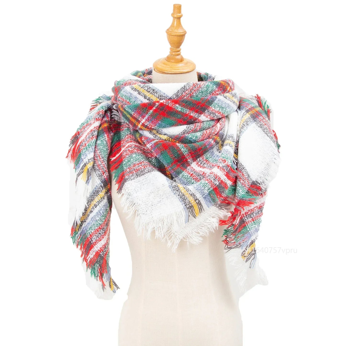 Newest Designer Scarf women luxury Plaid Scarves Shawls Brand Knitted Cashmere Bufandas Invierno Mujer Fashion Bandana Wrap