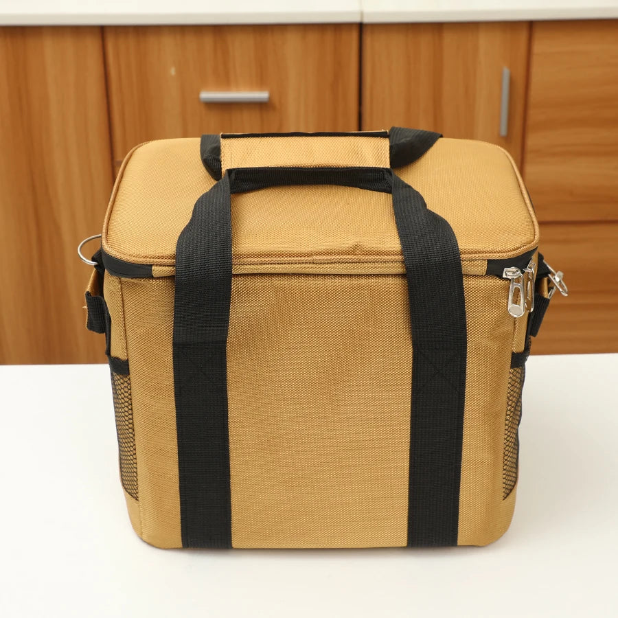 Outdoor Camping Picnic Aluminum Foil Insulated Box Handheld Cooler Fresh Box Crossbody Bento Lunch Bag Home Large Capacity