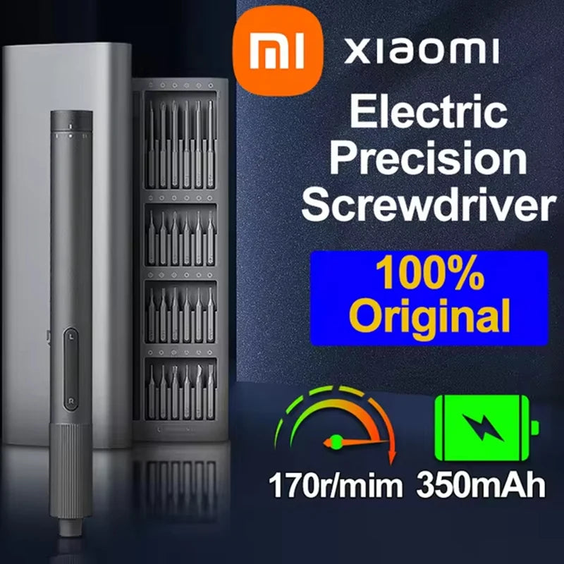 XIAOMI MIJIA 24Pcs Electric Screwdriver Precision Magnetic Kit with Screw Heads Power Tools Sets for Smart Home PC Phone Repair