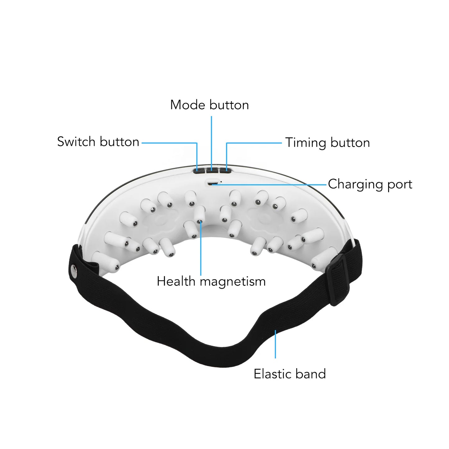 Electric Eye Care Massager Magnetism With 9 Vibration Modes Mind Relax USB Rechargeable Eye Massage Machine
