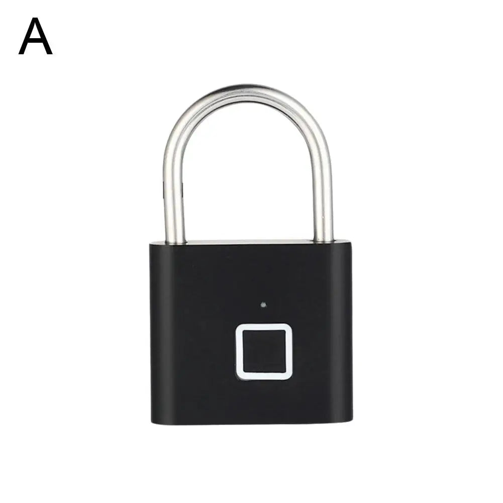 Fingerprint Padlock Anti-theft Waterproof Keyless Security Lock Padlock Portable Box Portable Digital Lock Charging U N7b7