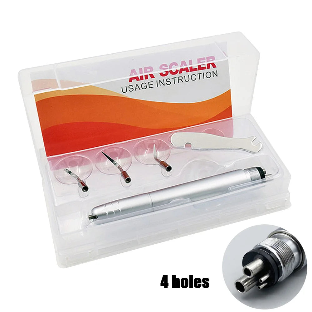 2/4 Hole Dental Ultrasonic Air Scaler Pneumatic Scaler Handpiece Tooth Cleaning Whitening Calculus Removal Dental Equipment