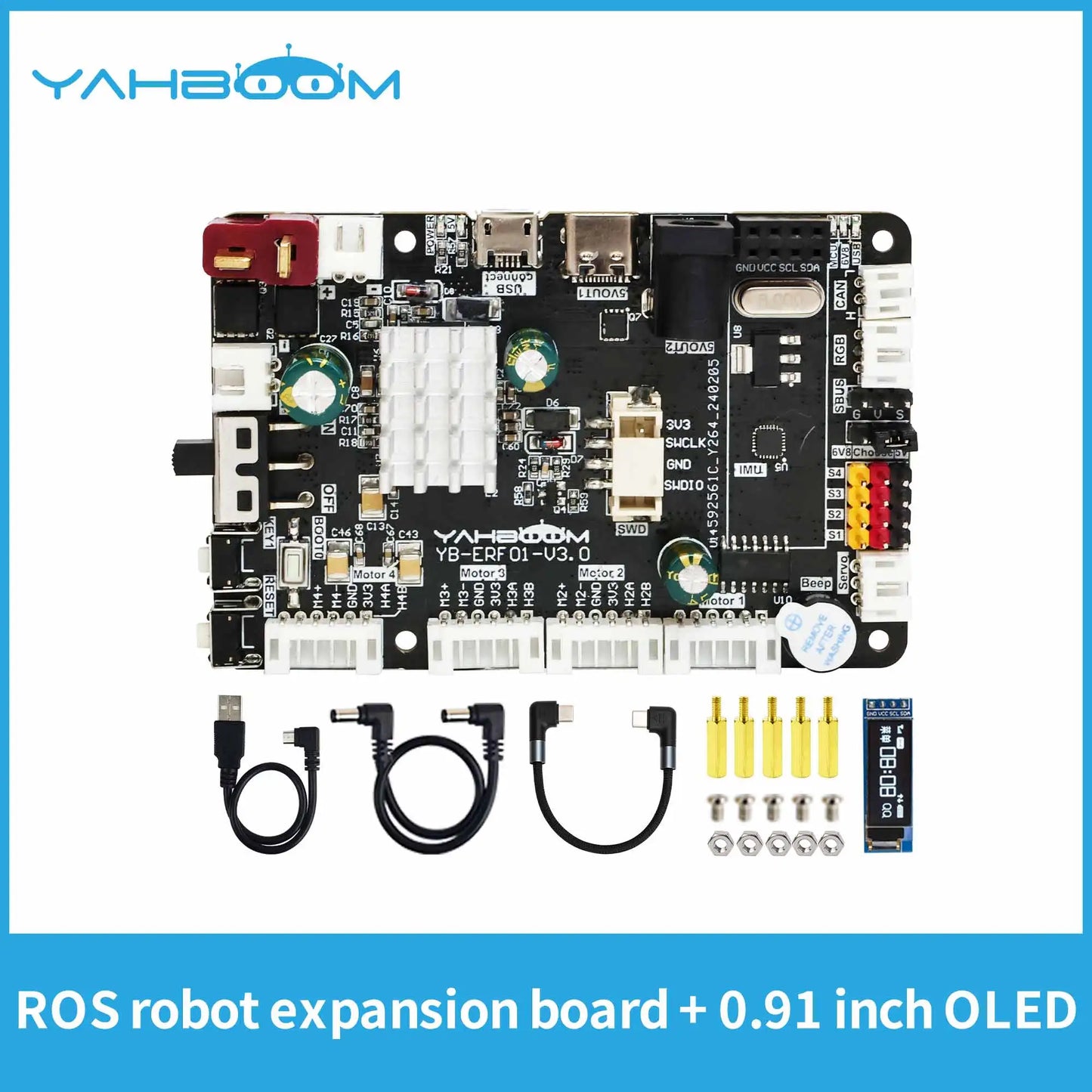 STM32F103RCT6 Control Board ROS Robot Expansion Board with 9 Axis Sensor Motor Servo Port for Raspberry Pi Jetson ROS ROS2 Robot