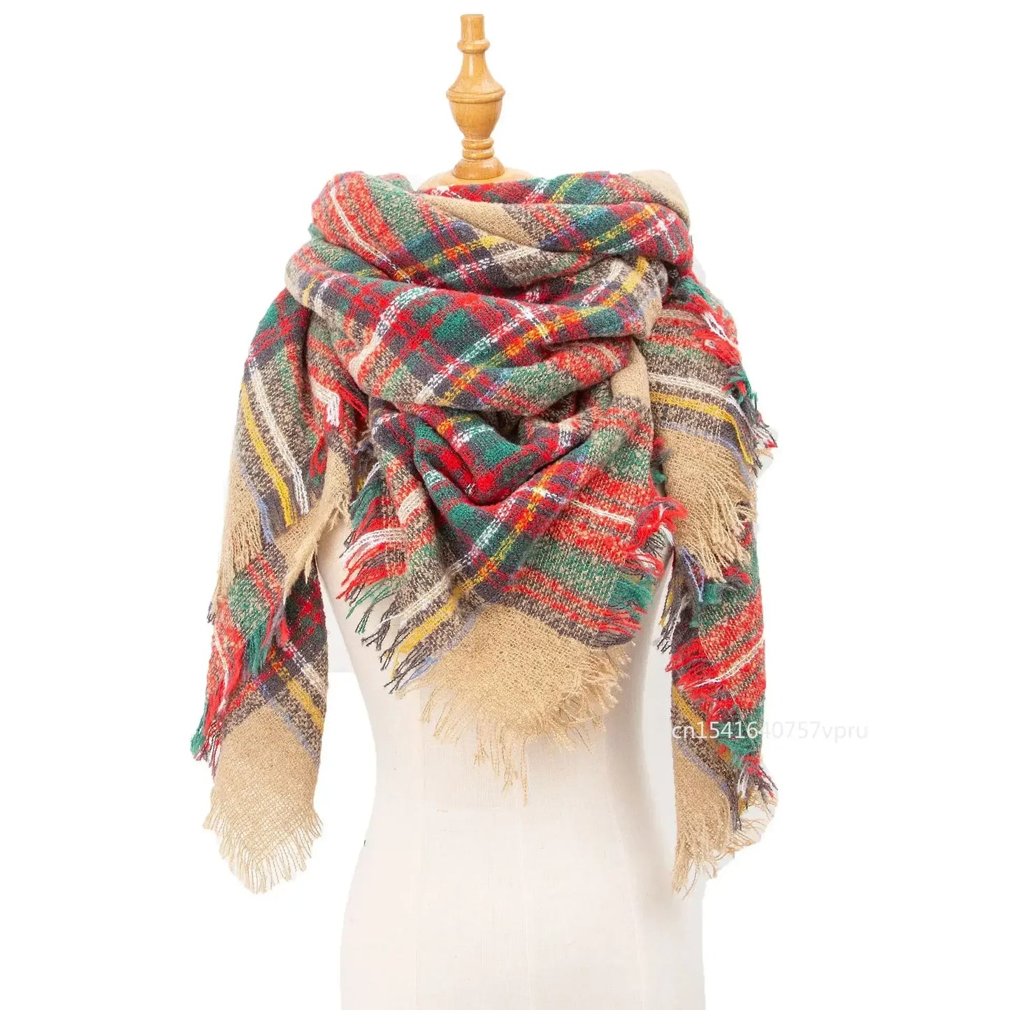 Newest Designer Scarf women luxury Plaid Scarves Shawls Brand Knitted Cashmere Bufandas Invierno Mujer Fashion Bandana Wrap