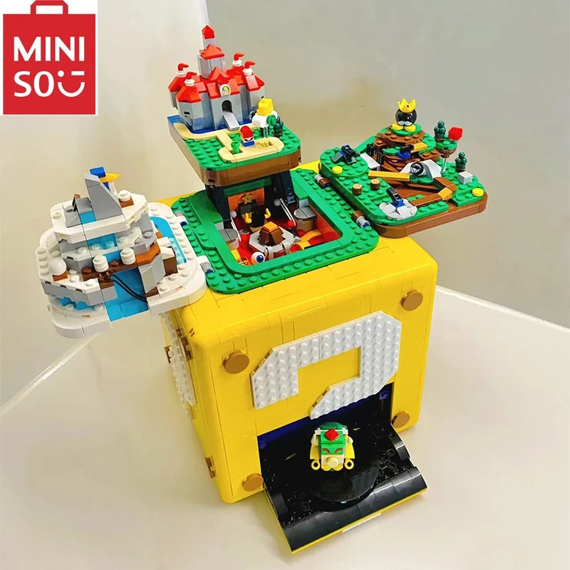 MINISO Disney Movie Game Modular Super Marioed 64 Question Mark Box Model 2064pcs Bricks Kids Toys Gift Set Compatible 71395