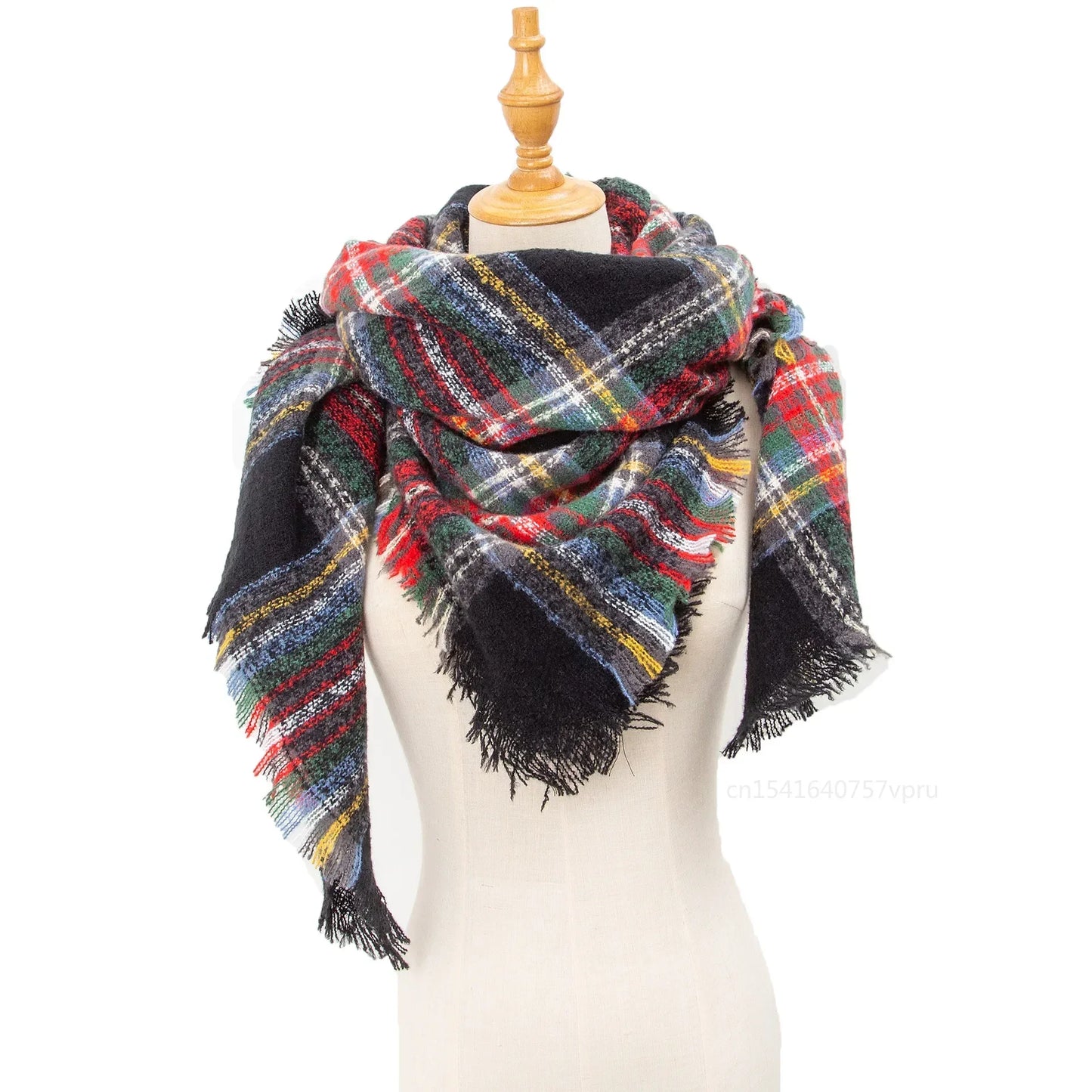 Newest Designer Scarf women luxury Plaid Scarves Shawls Brand Knitted Cashmere Bufandas Invierno Mujer Fashion Bandana Wrap