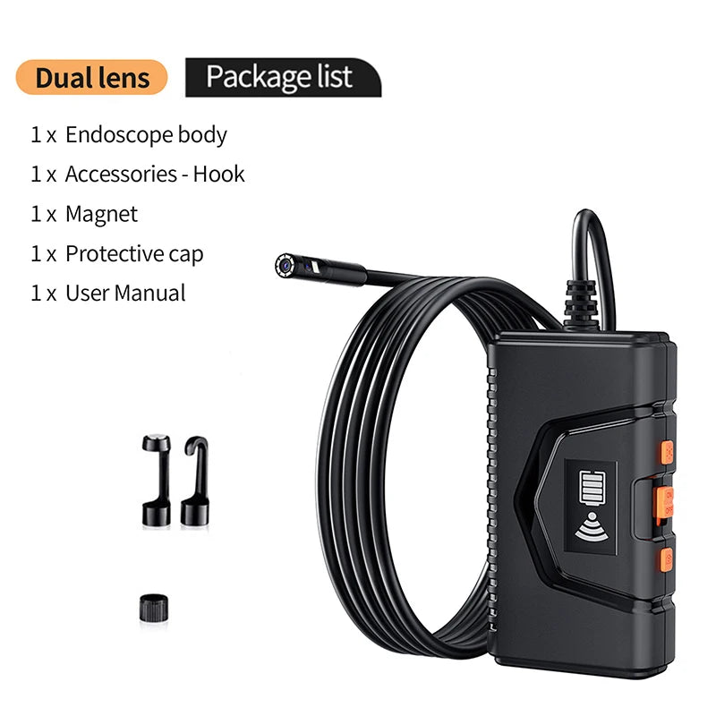 Industrial WIFI Endoscope HD 1080P Dual Lens Camera 5.5MM Car Inspection Borescope IP67 Waterproof for Vehicle Engine
